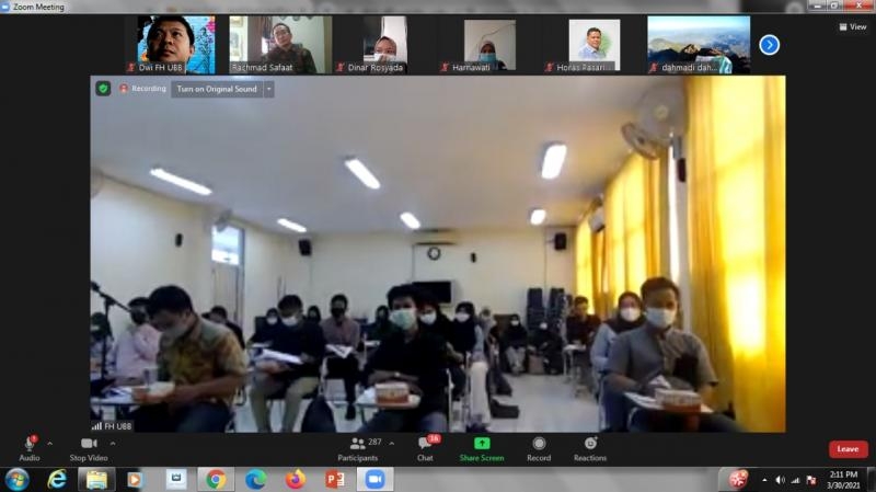 Laboratorium FH UBB Gelar Kuliah Umum  Hukum Pertambangan Dan SDA